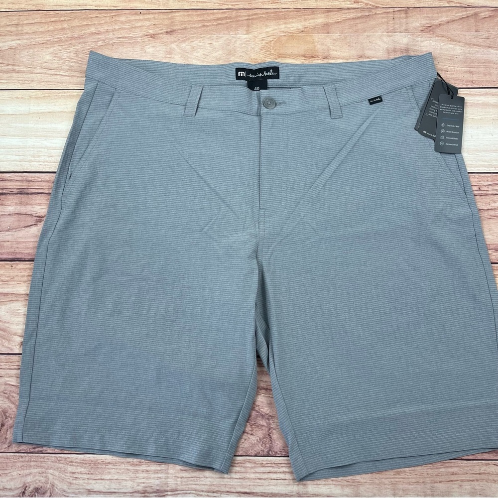 Travis Mathew Sand Harbor Shorts Mens Size 40 (41x10.5)  Grey Stretch Golf NWT